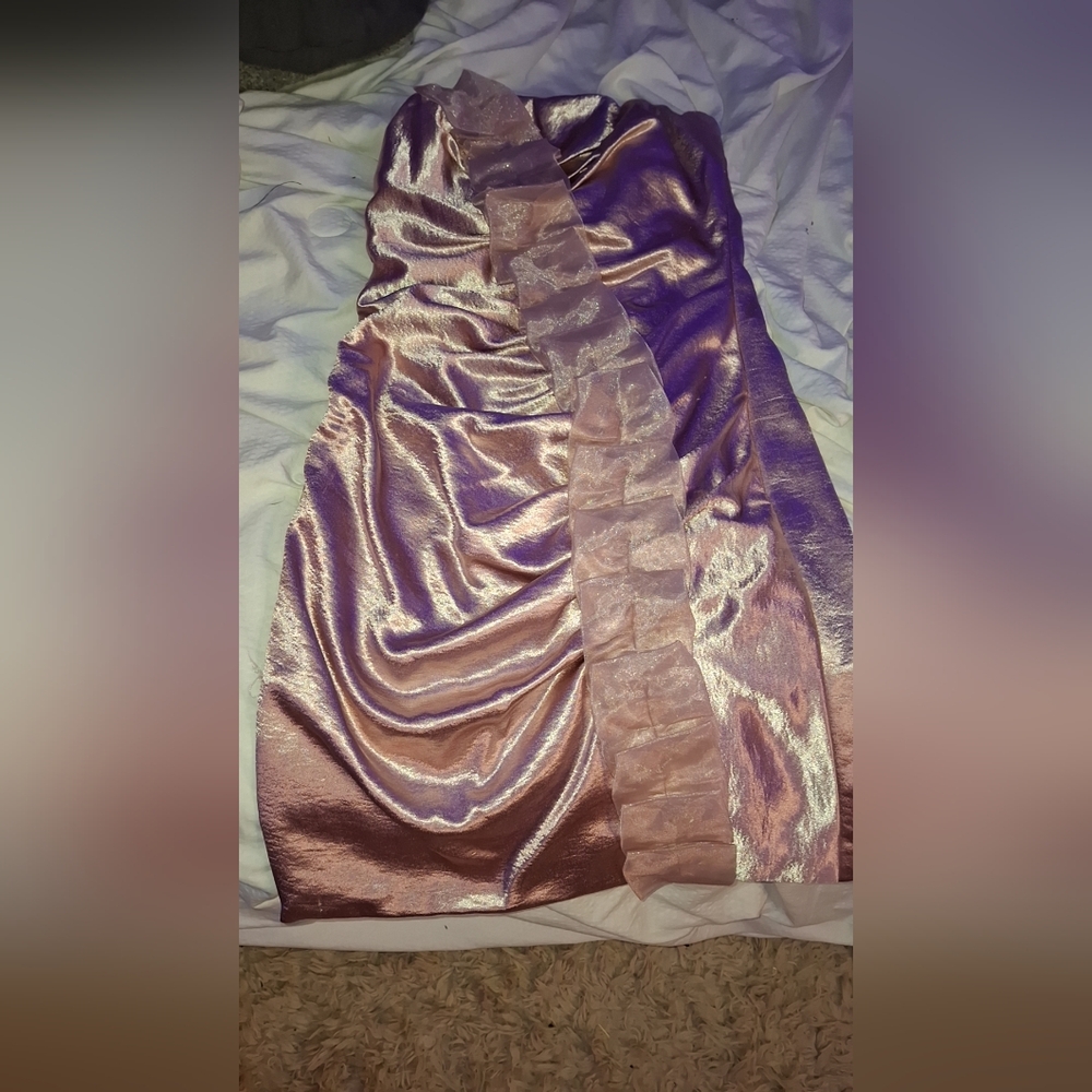 Rose gold/Pink Strapless Dress